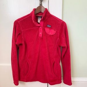 Patagonia Girls XL Red Re-Tool Snap-T Pullover